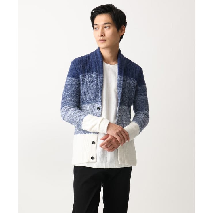 【洗える】ショールカラーカーディガン / フェザーモールヤーン | MK MICHEL KLEIN homme | 詳細画像16 