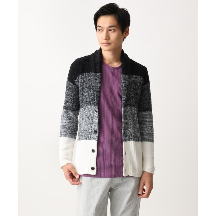 【洗える】ショールカラーカーディガン / フェザーモールヤーン | MK MICHEL KLEIN homme | 詳細画像28 