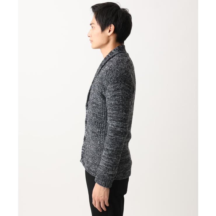 【洗える】ショールカラーカーディガン / フェザーモールヤーン | MK MICHEL KLEIN homme | 詳細画像4 
