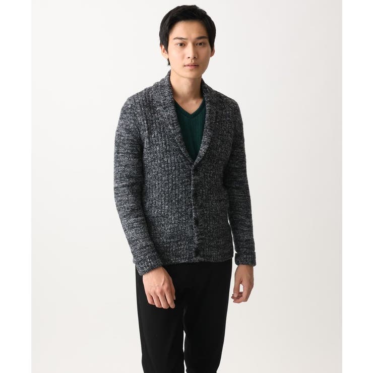 【洗える】ショールカラーカーディガン / フェザーモールヤーン | MK MICHEL KLEIN homme | 詳細画像9 