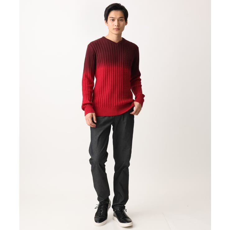 Vネックニット グラデーションケーブル | MK MICHEL KLEIN homme | 詳細画像17 