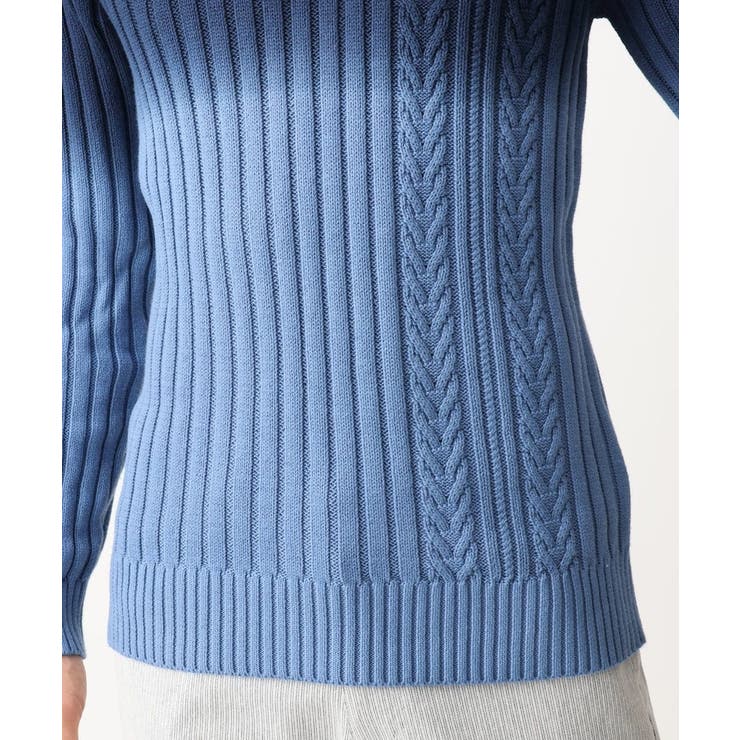 Vネックニット グラデーションケーブル | MK MICHEL KLEIN homme | 詳細画像6 