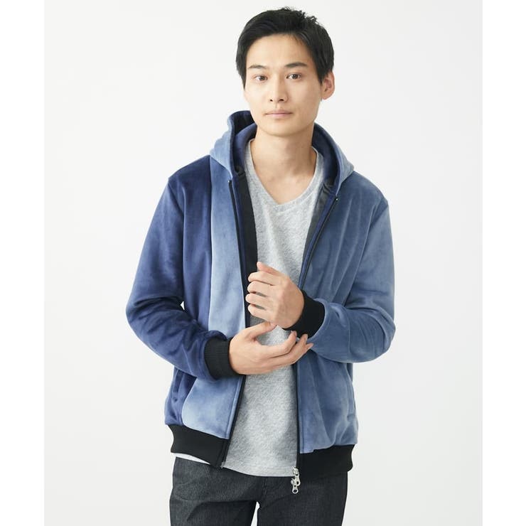 【洗える】切り替えパーカー/マイクロベロア | MK MICHEL KLEIN homme | 詳細画像11 