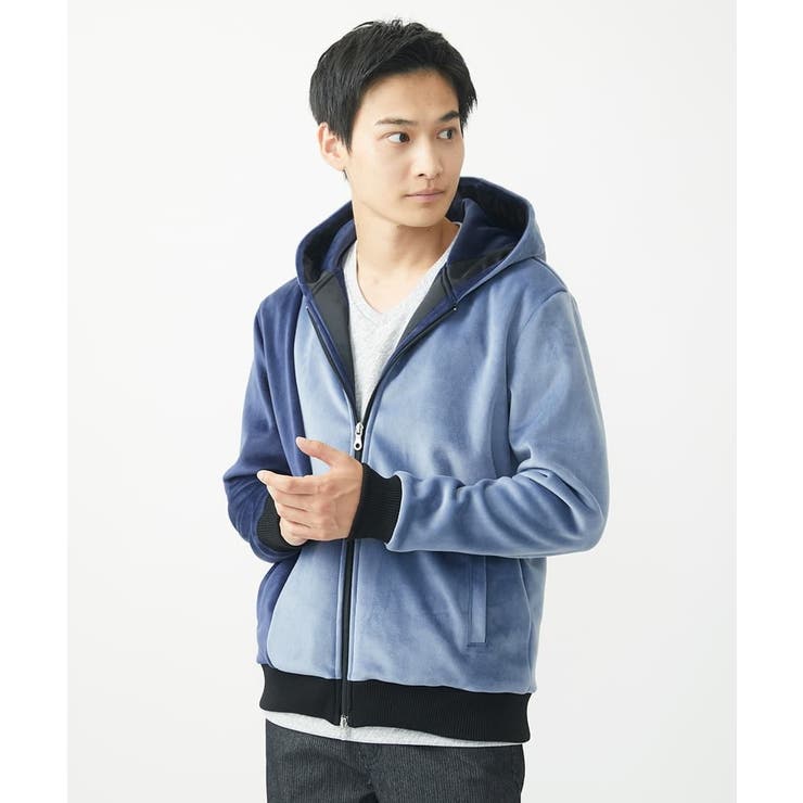 【洗える】切り替えパーカー/マイクロベロア | MK MICHEL KLEIN homme | 詳細画像12 