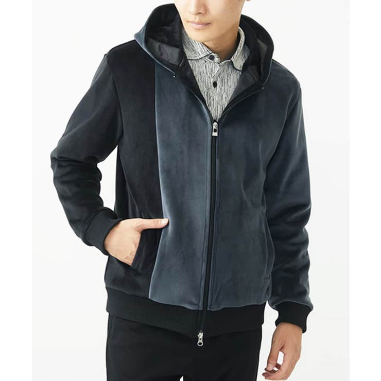 【洗える】切り替えパーカー/マイクロベロア | MK MICHEL KLEIN homme | 詳細画像23 