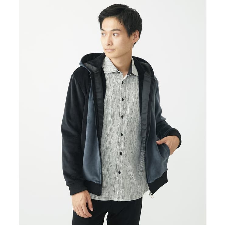 【洗える】切り替えパーカー/マイクロベロア | MK MICHEL KLEIN homme | 詳細画像24 
