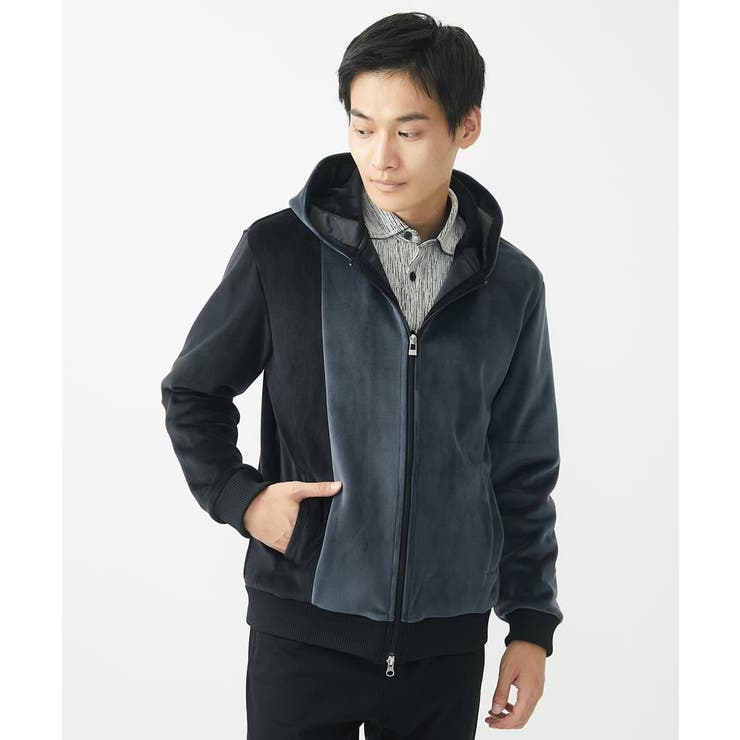 【洗える】切り替えパーカー/マイクロベロア | MK MICHEL KLEIN homme | 詳細画像26 