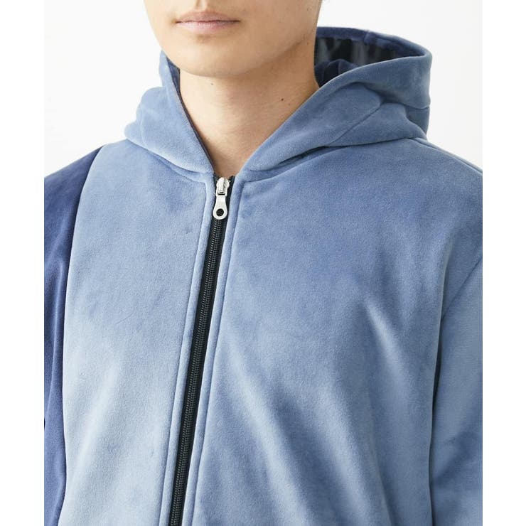 【洗える】切り替えパーカー/マイクロベロア | MK MICHEL KLEIN homme | 詳細画像5 