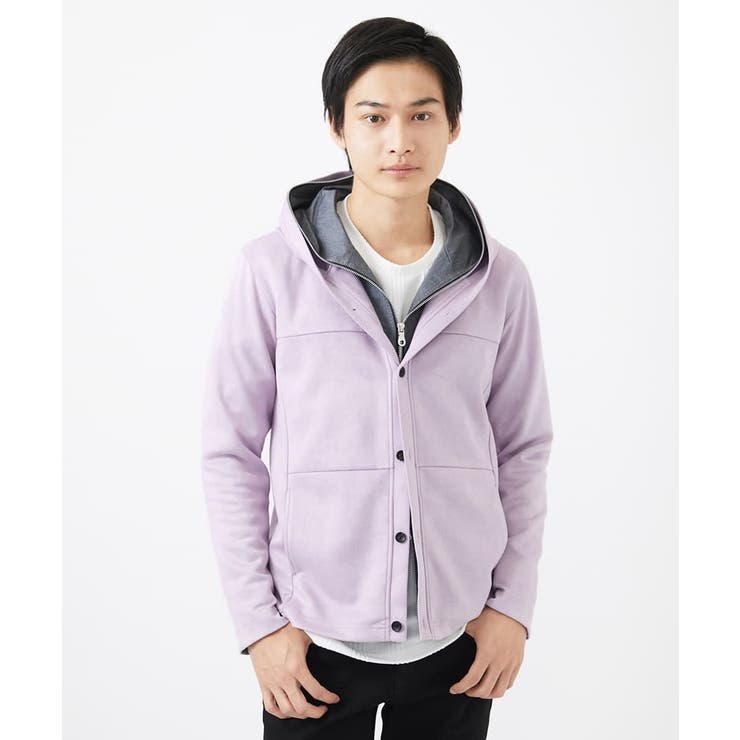 【洗える】スエードジャージ / フェイクレイヤードパーカー | MK MICHEL KLEIN homme | 詳細画像20 