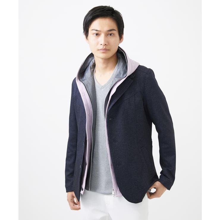 【洗える】スエードジャージ / フェイクレイヤードパーカー | MK MICHEL KLEIN homme | 詳細画像25 