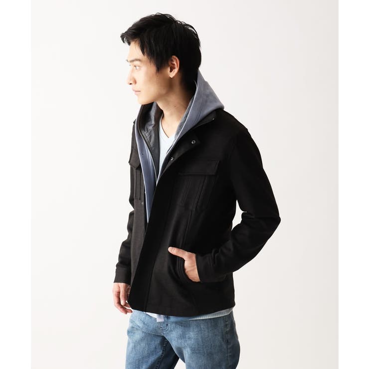 【洗える】スエードジャージ / フェイクレイヤードパーカー | MK MICHEL KLEIN homme | 詳細画像34 