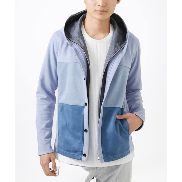 【洗える】スエードジャージ / フェイクレイヤードパーカー | MK MICHEL KLEIN homme | 詳細画像4 