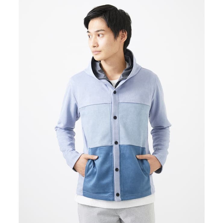 【洗える】スエードジャージ / フェイクレイヤードパーカー | MK MICHEL KLEIN homme | 詳細画像6 