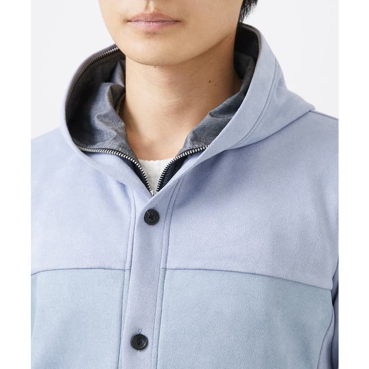 【洗える】スエードジャージ / フェイクレイヤードパーカー | MK MICHEL KLEIN homme | 詳細画像9 