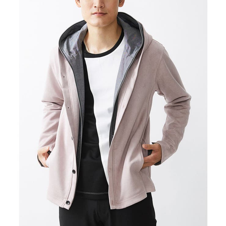 ピンク(03) | スエードジャージパーカー | MK MICHEL KLEIN homme