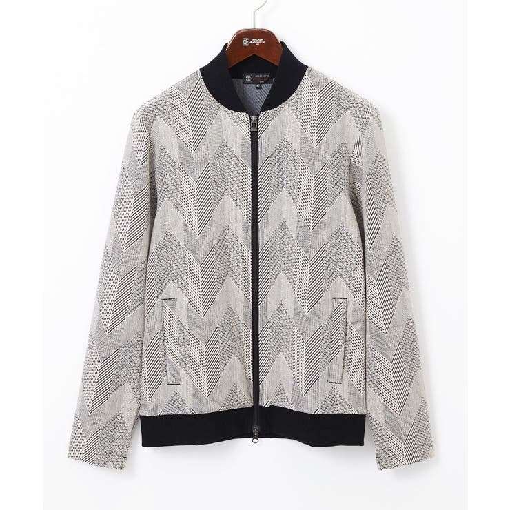 【洗える】ダイヤジオメトリック柄ブルゾン | MK MICHEL KLEIN homme | 詳細画像13 