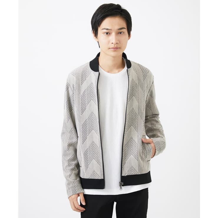 【洗える】ダイヤジオメトリック柄ブルゾン | MK MICHEL KLEIN homme | 詳細画像17 