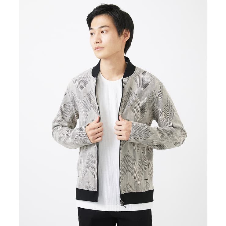【洗える】ダイヤジオメトリック柄ブルゾン | MK MICHEL KLEIN homme | 詳細画像18 