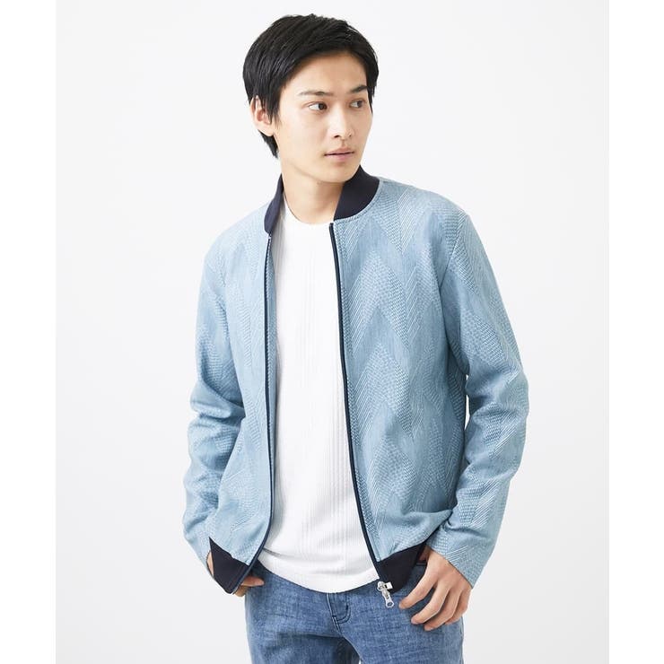 【洗える】ダイヤジオメトリック柄ブルゾン | MK MICHEL KLEIN homme | 詳細画像3 