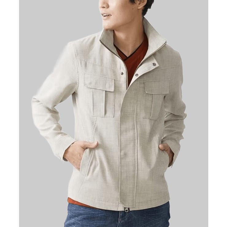 アイボリー(80) | 【在庫限り/洗える】スタンドカラーブルゾン/Refiax | MK MICHEL KLEIN homme