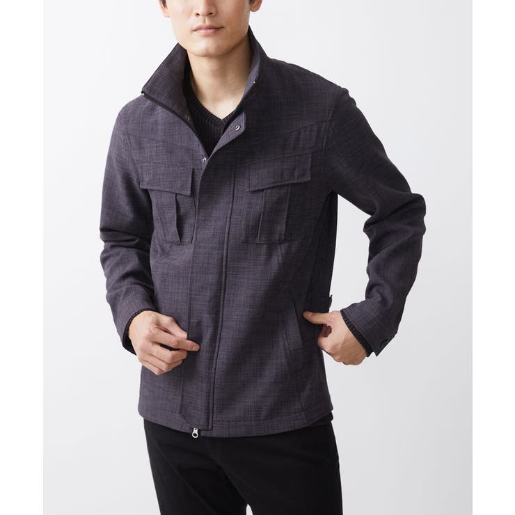 ダークグレー(93) | 【在庫限り/洗える】スタンドカラーブルゾン/Refiax | MK MICHEL KLEIN homme