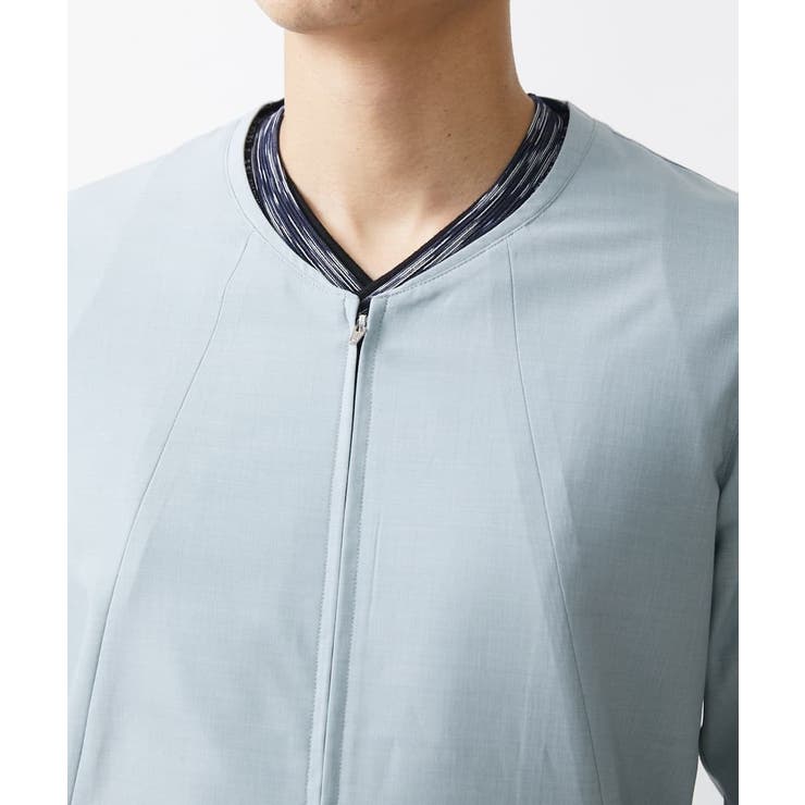 【残りわずか】７分袖ノーカラーブルゾン | MK MICHEL KLEIN homme | 詳細画像10 