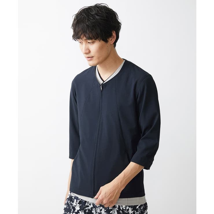 【残りわずか】７分袖ノーカラーブルゾン | MK MICHEL KLEIN homme | 詳細画像19 