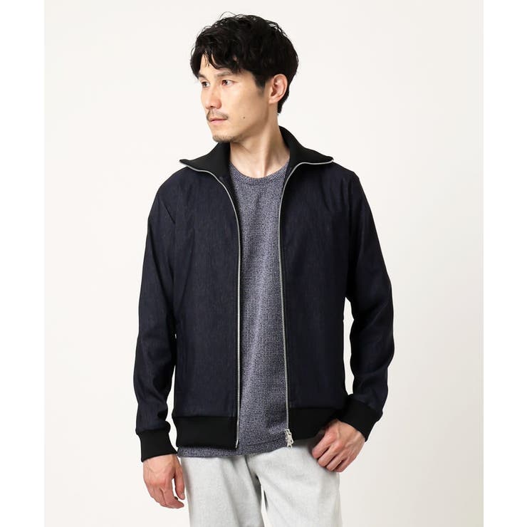 ネイビー | 【ストレッチ/撥水機能】COMFUN CLOTH ジップブルゾン | MK MICHEL KLEIN homme
