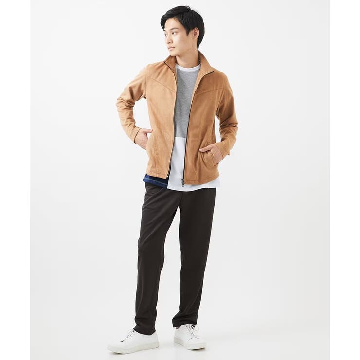 【在庫限り!/秋春兼用/洗える】スエードタッチスタンドカラーブルゾン | MK MICHEL KLEIN homme | 詳細画像30 