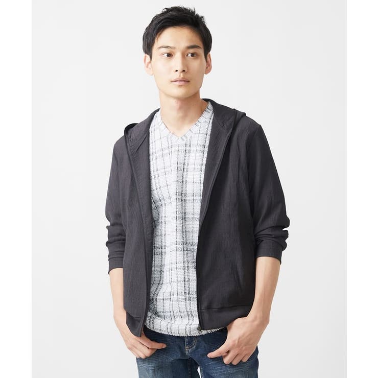 【洗える】フードパーカー/ラダーストライプ | MK MICHEL KLEIN homme | 詳細画像15 