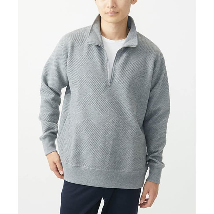 グレー | ハーフジッププルオーバー/イントレチャートフクレジャガード | MK MICHEL KLEIN homme