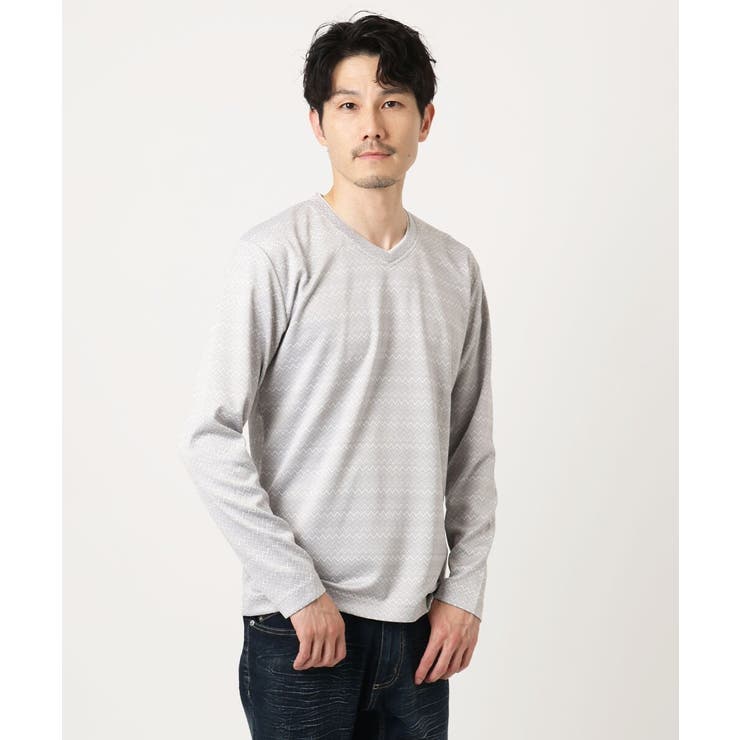 ライトグレー | ZIGZAGジャガードカットソー | MK MICHEL KLEIN homme