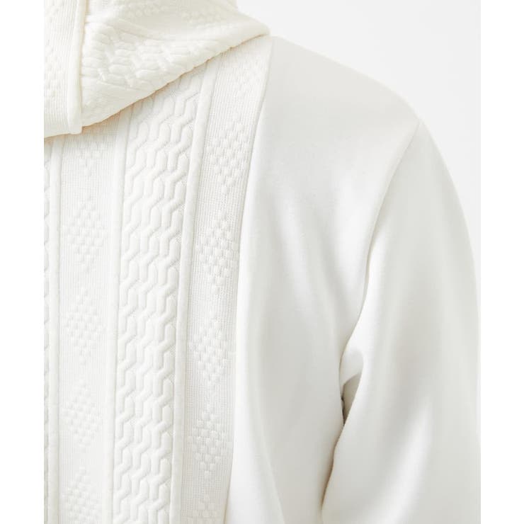 ケーブルニットコンビパーカー | MK MICHEL KLEIN homme | 詳細画像4 