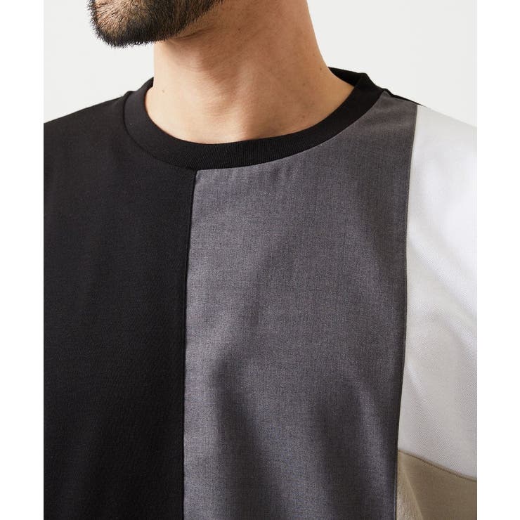 【ゆったりサイズ】ブロック切り替え長袖カットソー | MK MICHEL KLEIN homme | 詳細画像10 