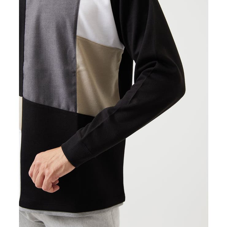 【ゆったりサイズ】ブロック切り替え長袖カットソー | MK MICHEL KLEIN homme | 詳細画像11 