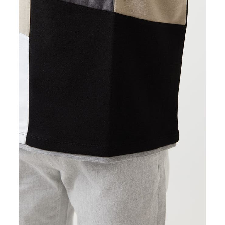 【ゆったりサイズ】ブロック切り替え長袖カットソー | MK MICHEL KLEIN homme | 詳細画像12 