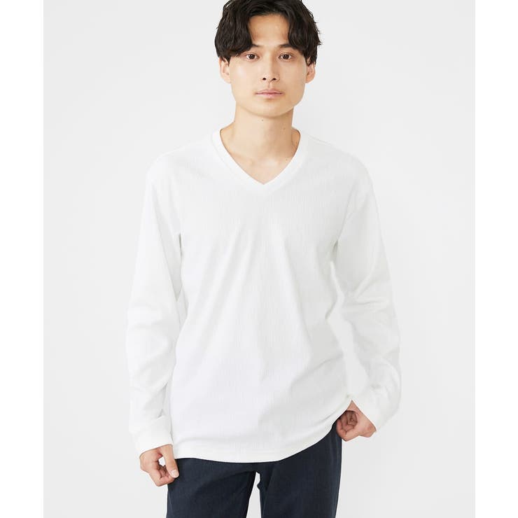 ホワイト(90) | 【WEB限定】楊柳クレープカットソー | MK MICHEL KLEIN homme