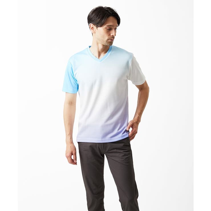 ブルー | グラデーションカットソー | MK MICHEL KLEIN homme