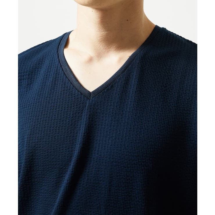 【洗える・サッカー素材】Vネックカットソー | MK MICHEL KLEIN homme | 詳細画像15 