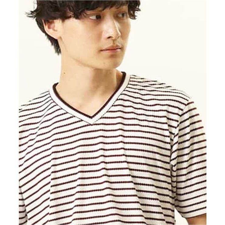 ＶネックボーダーＴシャツ | MK MICHEL KLEIN homme | 詳細画像1 