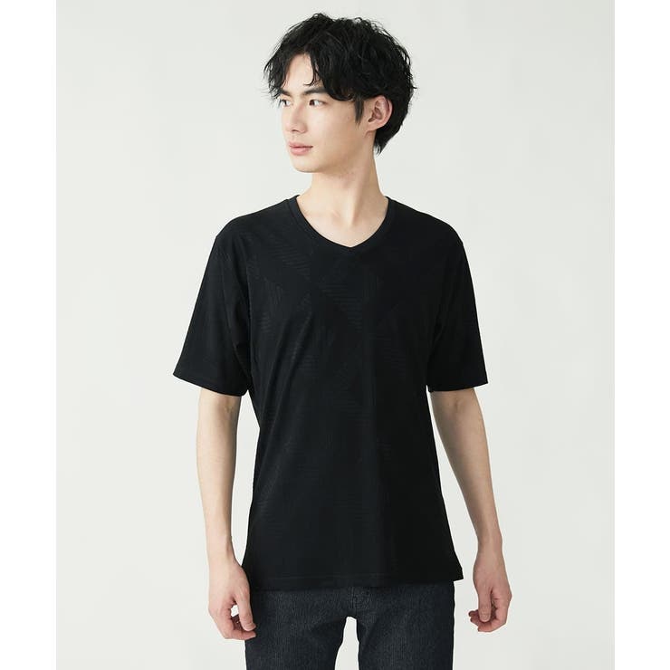 ブラック(94) | ジャガードカットソー | MK MICHEL KLEIN homme