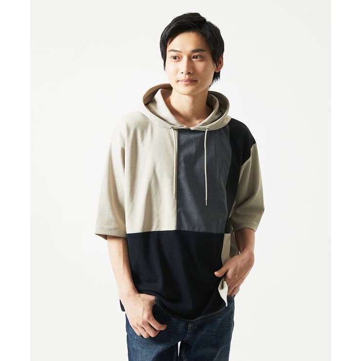 【接触冷感】COOLタッチブロックプルオーバーパーカー | MK MICHEL KLEIN homme | 詳細画像3 