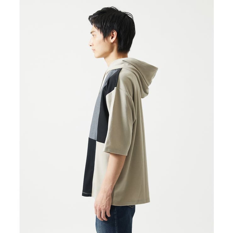 【接触冷感】COOLタッチブロックプルオーバーパーカー | MK MICHEL KLEIN homme | 詳細画像4 