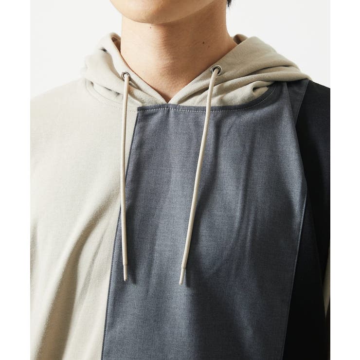 【接触冷感】COOLタッチブロックプルオーバーパーカー | MK MICHEL KLEIN homme | 詳細画像6 