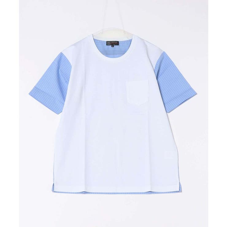 ホワイト | 【洗える】ドッキングデザインカットソー | MK MICHEL KLEIN homme