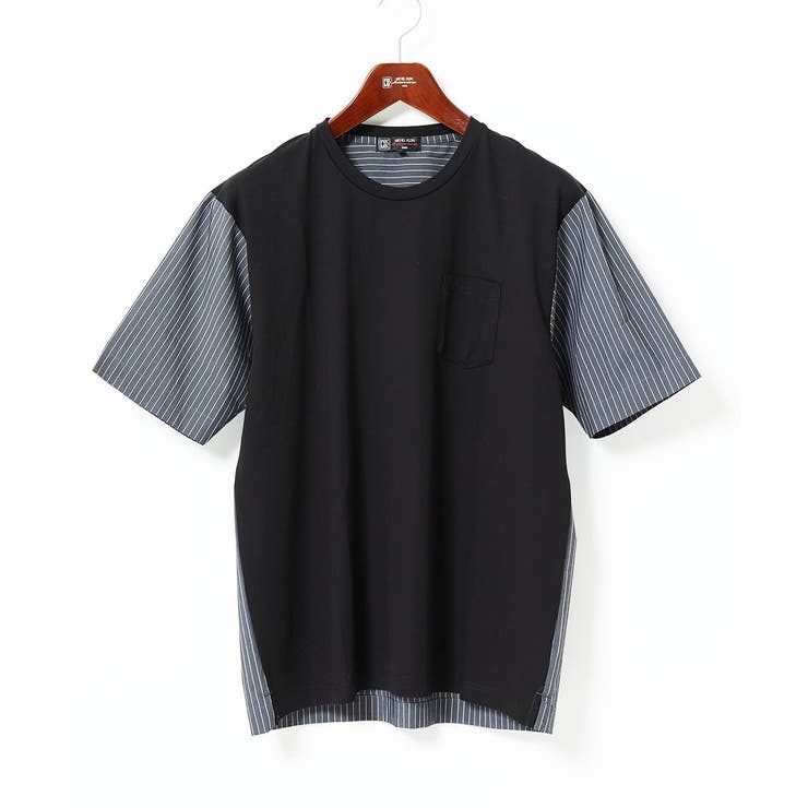 ブラック | 【洗える】ドッキングデザインカットソー | MK MICHEL KLEIN homme