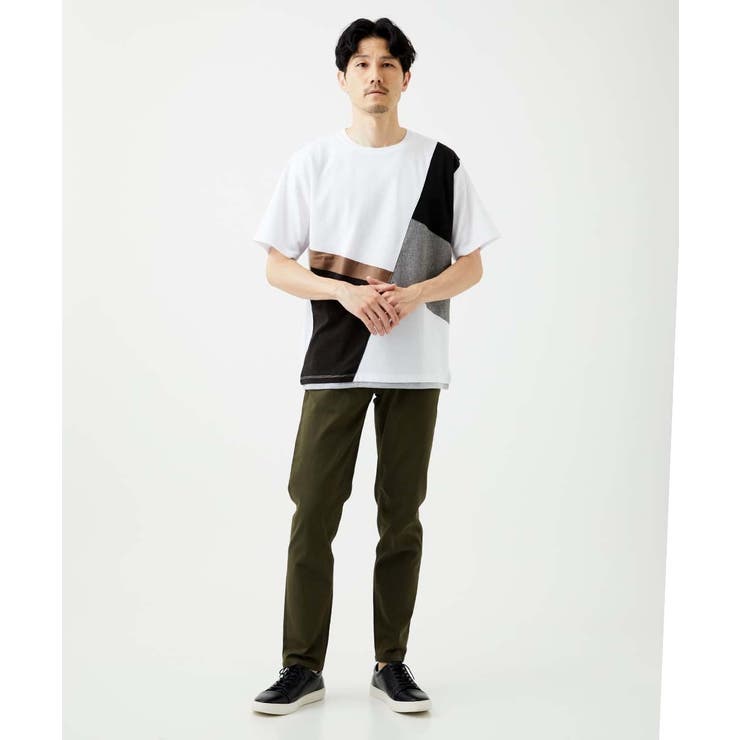 接触冷感】ブロック切替カットソー[品番：ITKW0022447]｜MK