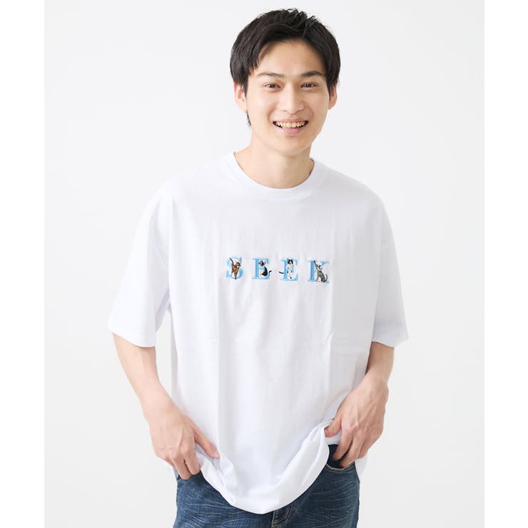 モンサンミッシェル＆ラフィ天竺 クルーネックTシャツ【8分袖