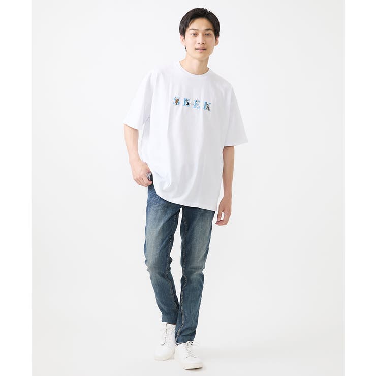 ユニセックスで着られる】Tシャツ/HIDE&SEEKアニマル刺繍[品番