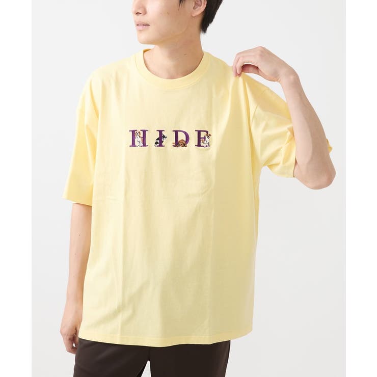 イエロー | 【残りわずか／ゆったりサイズ／ユニセックスで着られる】アニマル刺繍Tシャツ | MK MICHEL KLEIN homme